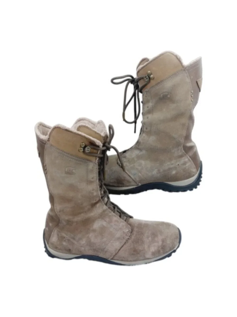 Sorel Women's Taupe Victoria Suede Mid-Calf Classic Winter Snow Boots Size 10